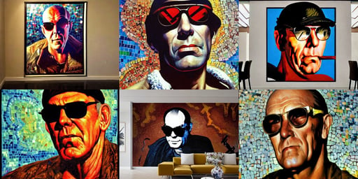 Wall Mural Portrait Of Hunter S Thompson Art By Frank Frazetta