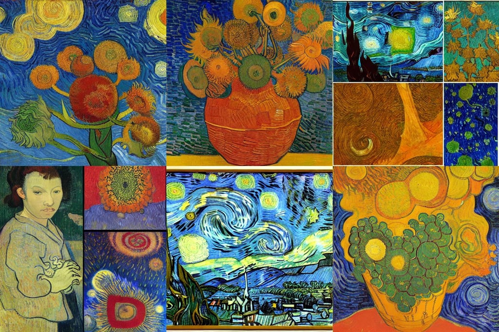 julia set mandelbrot set, art by Vincent Van Gogh, art by Andrea Mantegna, sharp, art by Paul Gauguin, art by Francis Bacon, art by Andrea Mantegna