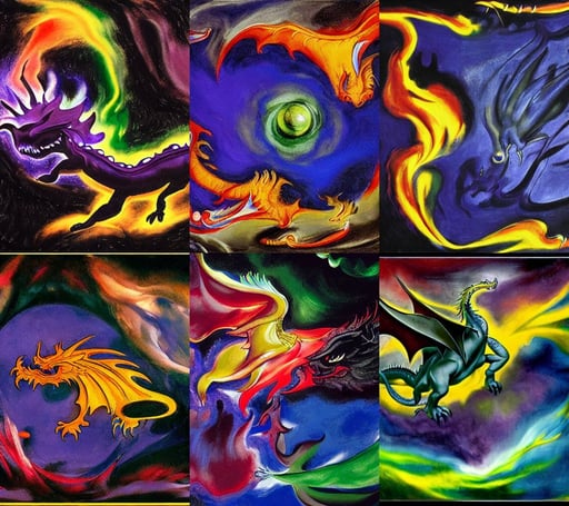 Dragon made of Ultraviolet with a Dark Background, roaring, expansive sky, 8k, art by Joan Miró, supernova, art by Sir Peter Paul Rubens, art by Michelangelo Merisi Da Caravaggio, banner, art by Artemisia Gentileschi, full hd render +4k UHD + immense detail + dramatic ligthning + black and purple, art by Raffaello Sanzio, art by Giotto Di Bondone, art by Rembrandt Van Rijn, art by Piet Mondrian, roaring, Wide Angle, centered-shot