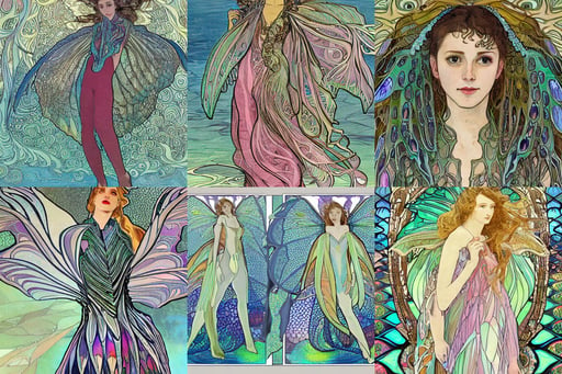 dress made of Luna moth wings, on the Aegean shore. Breaking waves. Small colorful dragons listening. Drawn in the style of Alphonse Mucha, smile, Super-Resolution, lizardscaled lattice buildings smeared in mercury are designed by iris van herpen, lofi, art by Rembrandt Van Rijn, intelligent, banner, by Studio Trigger for Nichijou, perfection, art by Andrea Mantegna, art by Pablo Picasso, platonic solids, art by Gustav Klimt, art by Kazimir Malevich, gustav dore, art by Magdalena Carmen Frida Kahlo Claderón