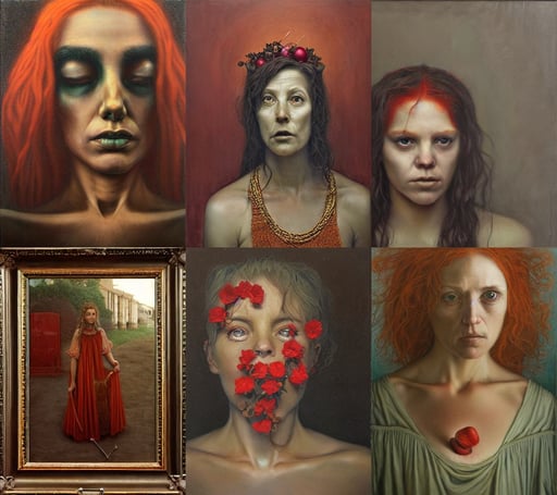 Persephone by Dan Witz, oil on canvas