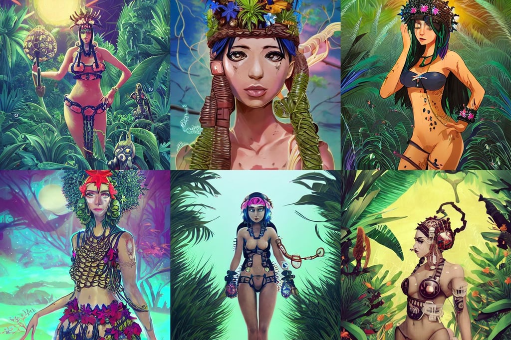 beautiful tropical savanna in etalocin, kuudere kawaii maid nazi ss commander, kawaii puerto rican goddess swimming up wearing a headpiece made of circuit boards, jaime jones, orc, by anato finnstark and johannes voss, illutstration, with hundreds of network cables, very cool pose, summer warm weather, the family are all wearing 1860s era clothes, strength, quixel megascan, by Stanley Artgerm Lau and Sakimichan, female priestess with shiny hair wearing full intricate clothing