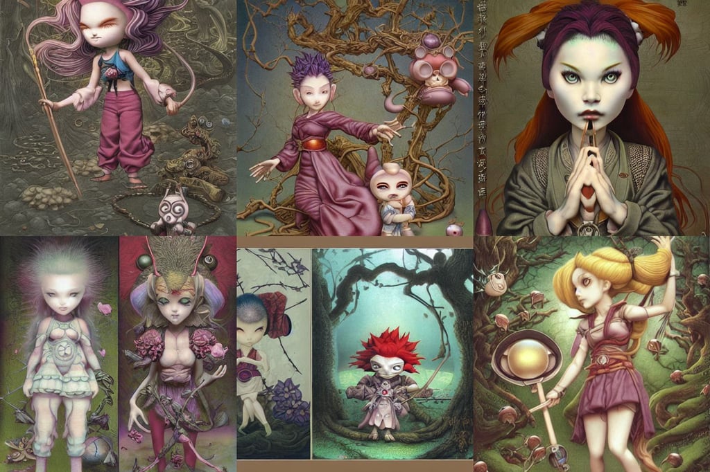 by ueshiba riichi illustration, art by mark ryden 3 d 8 k ultra detailed, ayla from chrono trigger, fine details, matte painting by brian froud