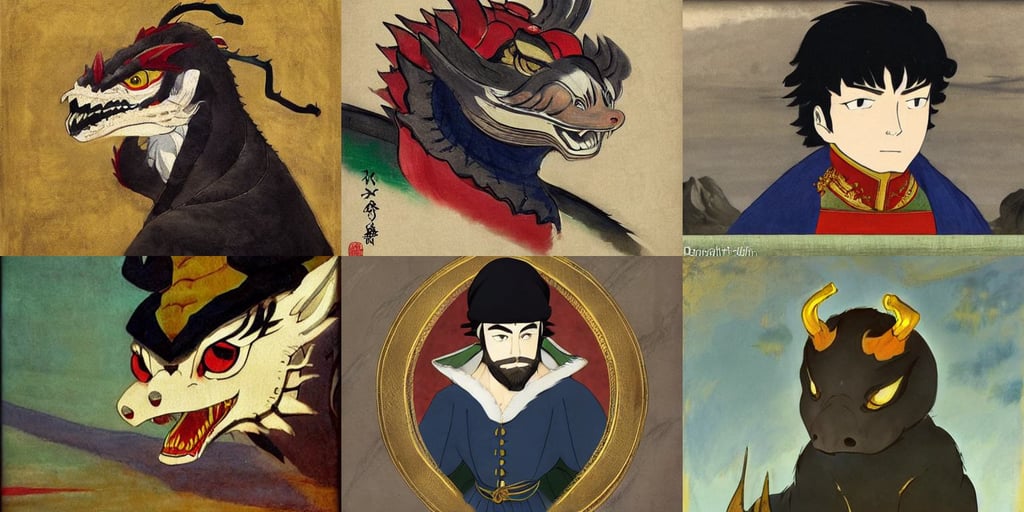 Cute regal handsome eastern dragon. Cinematic lighting, art by Édouard Manet, frazetta, art by Tommaso Masaccio, art by Eugène Delacroix, art by Giotto Di Bondone, by Studio Trigger for Nichijou, Kangol, art by Domenikos Theotokopoulos