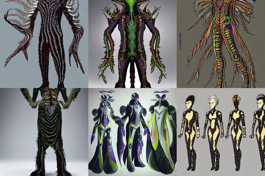 costume design made for fractal aliens