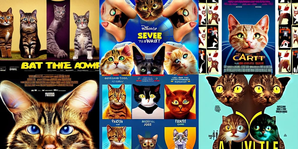 a movie poster about cat save the world, body symmetrical anatomy