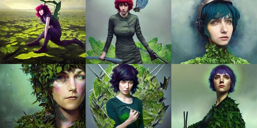  ramona flowers ', dress made of green leaves, liang xing, science fiction industrial hard science concept art, amazing detail, digital photo, hyperrealistic mixed media painting of Gediminas Pranckevicius, Kuvshinov Ilya and Gilleard James, bat wings, russian national guard, highly detailed character design, morning light, katana, hyper-realistic concept art, standing in the aftermath of a terrible war. gritty character art. highly detailed, normal hands, african woman, 1 9 5 0 s rockabilly emma stone poison ivy dc comics, incredible art by Brooke Shaden, Moskva skyline in background, exhaust engine fire