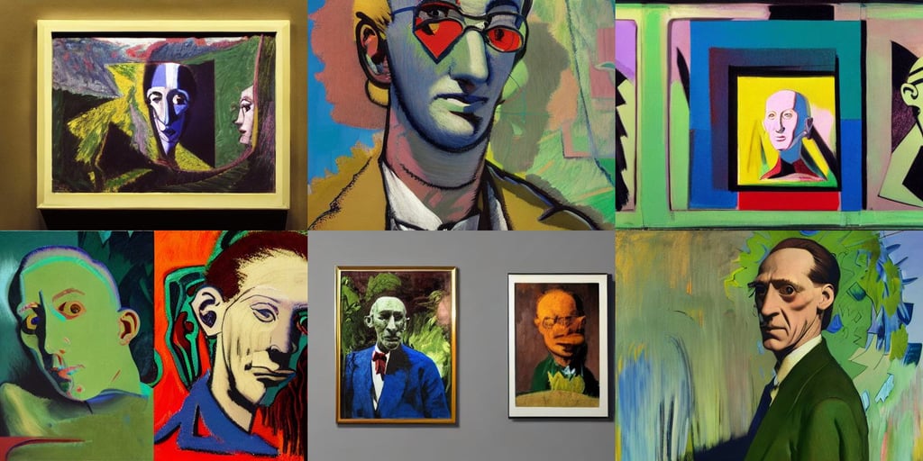 Portrait of anthropomorphic majestic Cooler, art by Marcel Duchamp, art by Winslow Homer, art by Gerhard Richter, Light Painting, Variated Greenery, granblue fantasy, art by Jackson Pollock, octane render, art by Andy Warhol, magical, art by Pablo Picasso, art by Johannes Vermeer