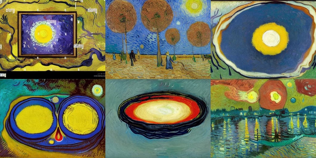 a crème brûlée made of the sun, realistic, trees, Oxidian, full body, art by Vincent Van Gogh, art by Wassily Kandinsky - Photo, high quality, wonderful, art by Vincent Van Gogh, art by Francis Bacon, welding sparks flying, along the lake, art by Hilma Af Klint, Ultra HD, art by Gustav Klimt, intricate devil goat chimaera realistic