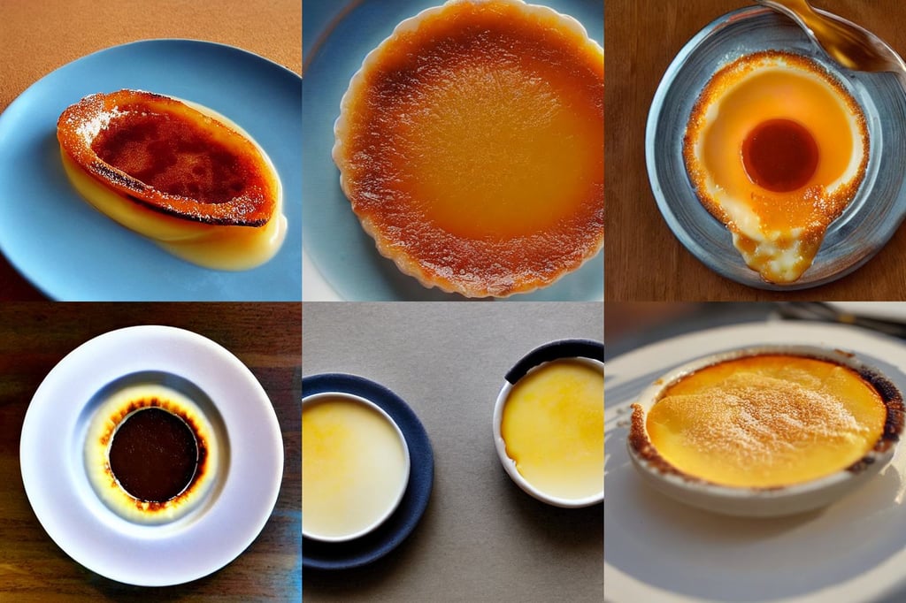 a crème brûlée made of the sun