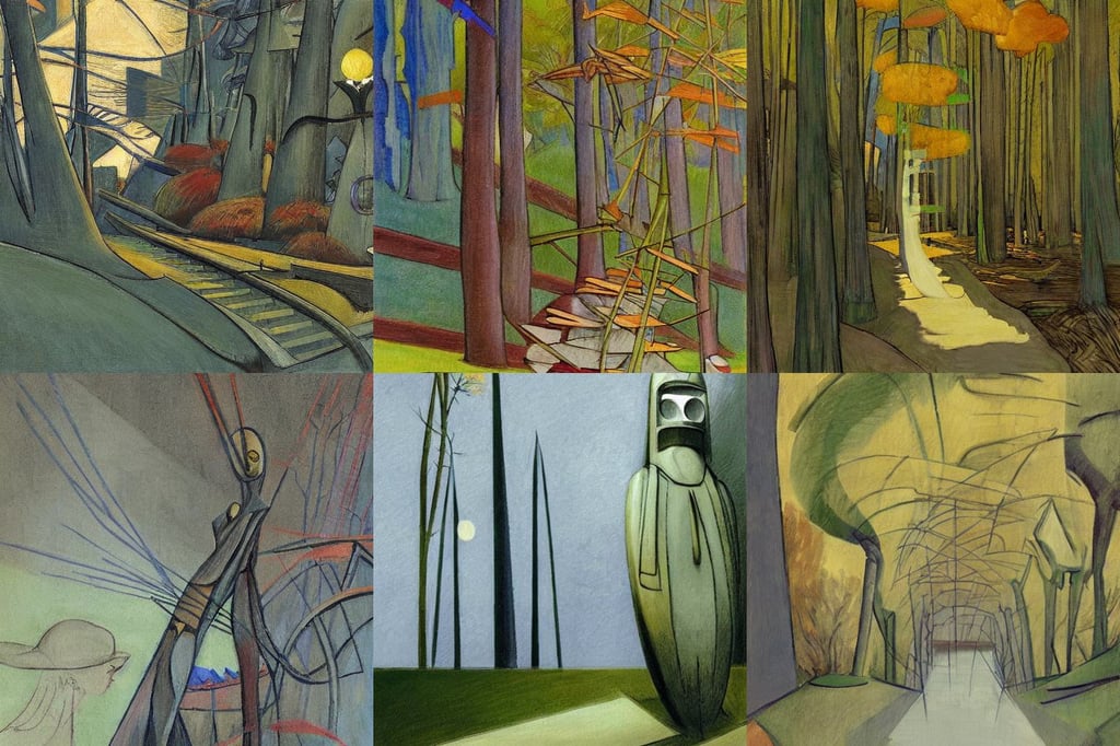 quick and dirty sketch, art by Edward Hopper, n..., art by Pablo Picasso, Light Painting, art by miyazaki and Ian McQue and Akihiko Yoshida and Katsuya Terada, overgrown forest, smooth reflective metal, art by Jan Van Eyck, autumn inspired, mayan culture, geco maori, wing-tip to wing-tip, ethereal lights fade from every room, furry, atomic bomb mushroom cloud by Miyazaki, art by Domenikos Theotokopoulos, art by Artemisia Gentileschi, Wide-angle shot