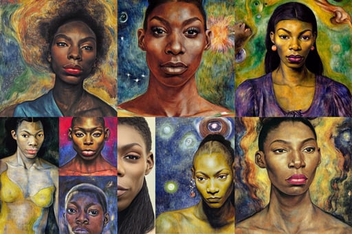 Masterful beautiful MICHAELA COEL, galaxies exploding, photorealistic, art by Andrea Mantegna, art by Magdalena Carmen Frida Kahlo Claderón, gustav dore, art by Sir Peter Paul Rubens, art by Giotto Di Bondone, multiple eyes, atmospheric, art by Paul Gauguin, Bokeh, art by Michelangelo Merisi Da Caravaggio, art by Sir Peter Paul Rubens, art by Sir Peter Paul Rubens, photography, photography, art by Paul Cézanne, art by Gustav Klimt, sunset hair color, art by Kazimir Malevich