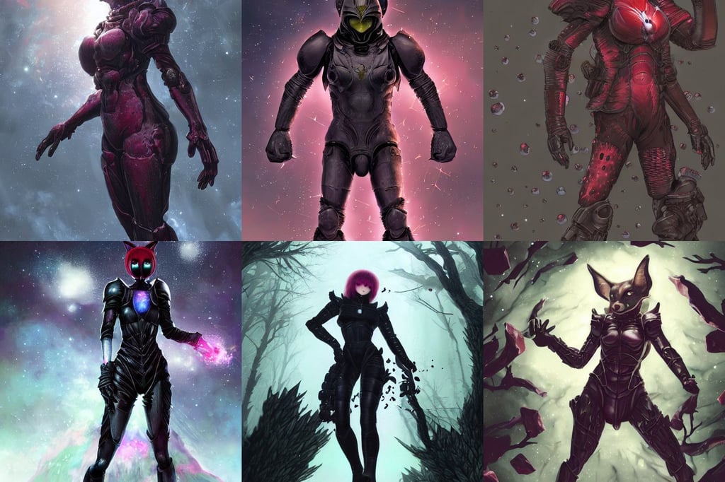 Dark forest strawberries, berserk, smooth body and sci fi suit made out of stars and galaxy and star dust and nebula, autocad, detailed picture, wolf o'donnell, sakura season dynamic lighting, nazi black leather uniform, trending on artstation by artgerm and akihito tsukushi and greg rutkowski!!, fernanda Suarez