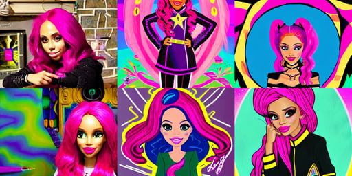 portrait of vanessa morgan with bright pink hair, environmental art, starfleet uniform, symmetrical key detail, ever after high, highly saturated colors!!!, with a fireplace in the background d & d