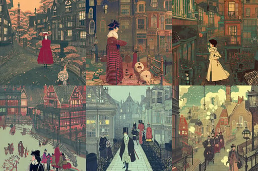 victorian britain 1 8 3 5, by victo ngai, art by hayao miyazaki, digital render, greg