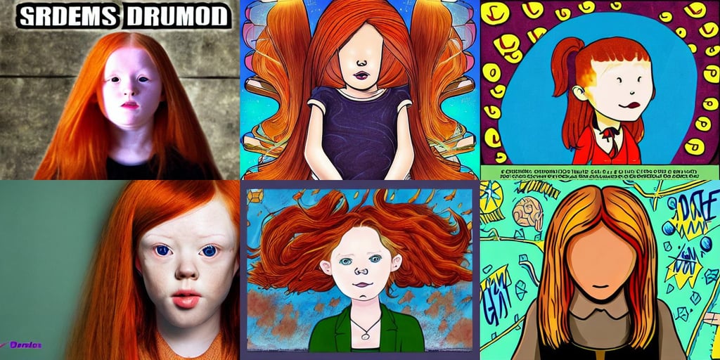 ginger girl with problems, eight-dimensional