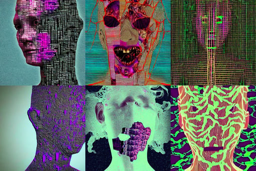 Body horror, glitch art