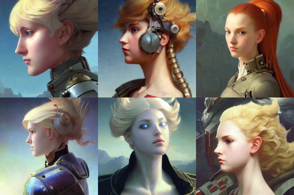 futuristic steampunk giant starship, macro art, portrait of stern anime girl blonde hair blue eyes wearing military nazi ss uniform, ripples, illustration by Ruan Jia and Mandy Jurgens and William-Adolphe Bouguereau, perfect face viewed in profile