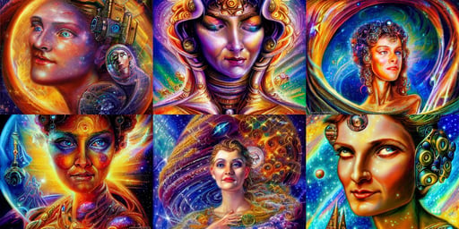 goddess of hubble space telescope images by senior concept artist josephine wall, ultra high definition, cyberpunk digital art, caricature, sharply detailed