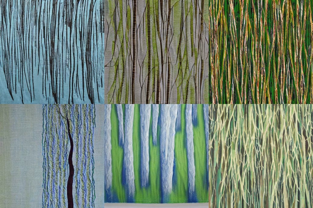 willow tree, abstract cloth