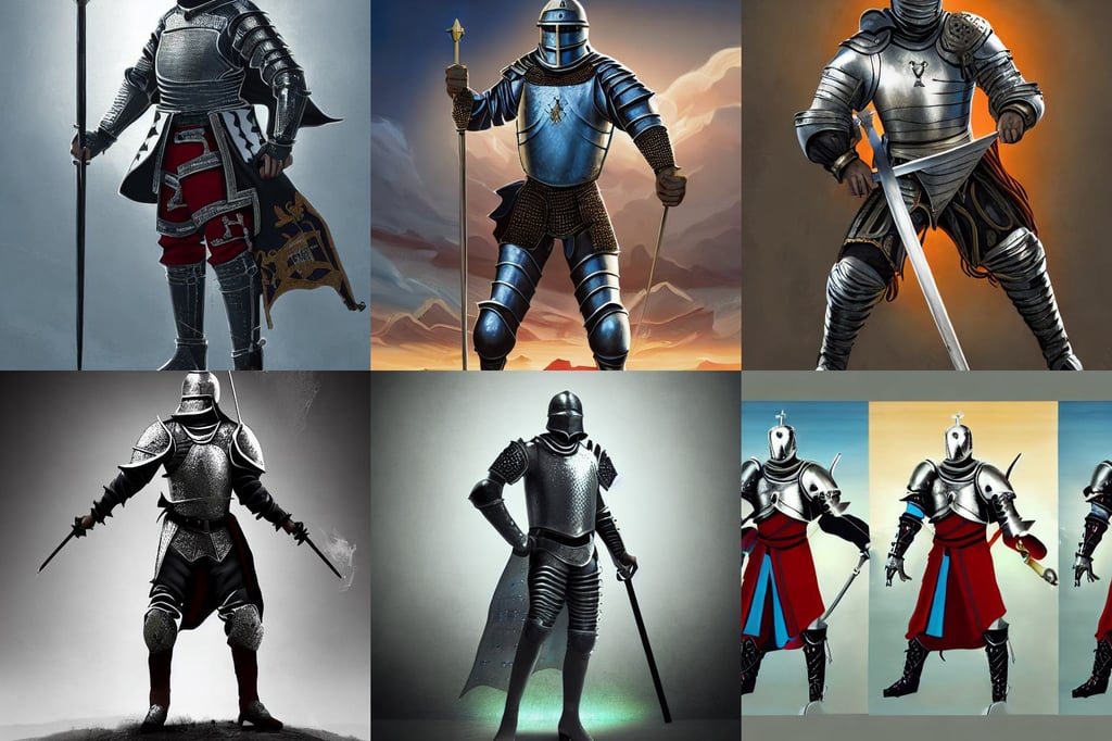 medieval knight use banner flag, detailed space graphics in background, art in the style of disney, flowing dancing pose. neon, realistic character concept art, black and white armor!, future soldier clothing, global illumination ray tracing hdr, kitbashed, cyan lighting, gloss, wise elder from Kenya in a suit by Kehinde Wiley . Fatherly/daddy, wearing a top hat