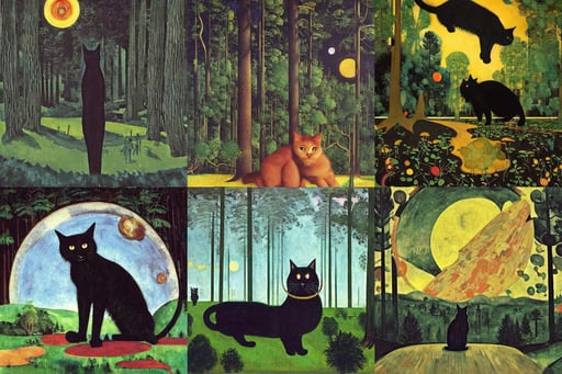 a black cat eating the universe, movie poster art, oil painting, micro details, forest with symmetrical trees in the background, whirlwind, grunge, Establishing shot, art by Andrea Mantegna, art by Piet Mondrian, art by Paolo Uccello, setting concept:4, art by Winslow Homer, octane render, art by Paul Cézanne, trending on artstation