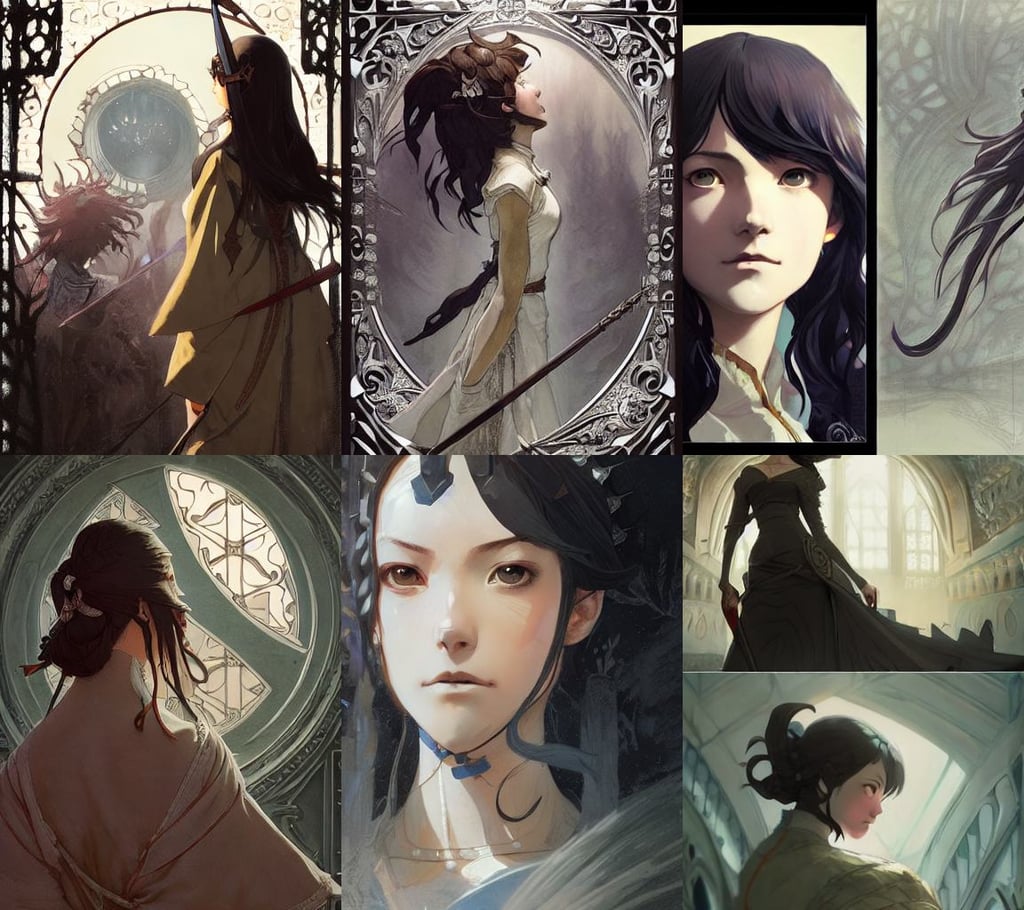 highschool princess assassin, hyperdetailed ornate silvered medieval icon, stunning intricate concept art by senior environment artist, by greg rutkowski abigail larson makoto shinkai takashi takeuchi studio ghibli jamie wyeth, symmetric face!!, guweiz and makoto shinkai