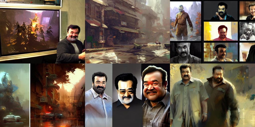 Mohanlal, tian zi and craig mullins and WLOP