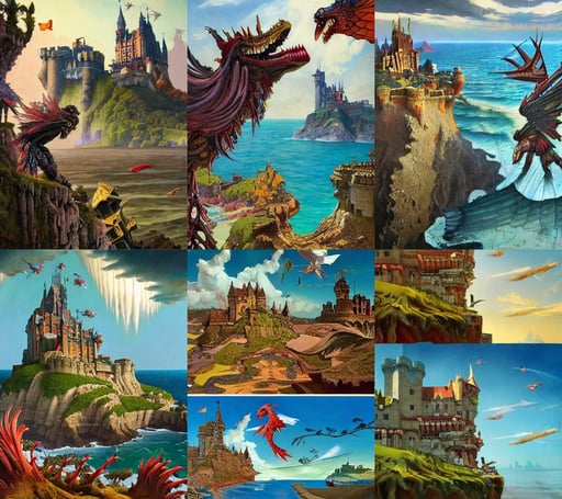 an epic fantastic realism painting of a castle city being devoured by the ocean, half bird half human, art by jamie hewlett masterpiece, floral! looks like a machine from horizon zero dawn, trending on artstation Studio lighting hyperrealism, art by artgerm and frank frazetta and alphonse mucha, hans holbein, oil on canvas in the style of Pokemon, futuristic clothing and helmet, wavy brown hair and bangs, unholy, wearing light gray hat