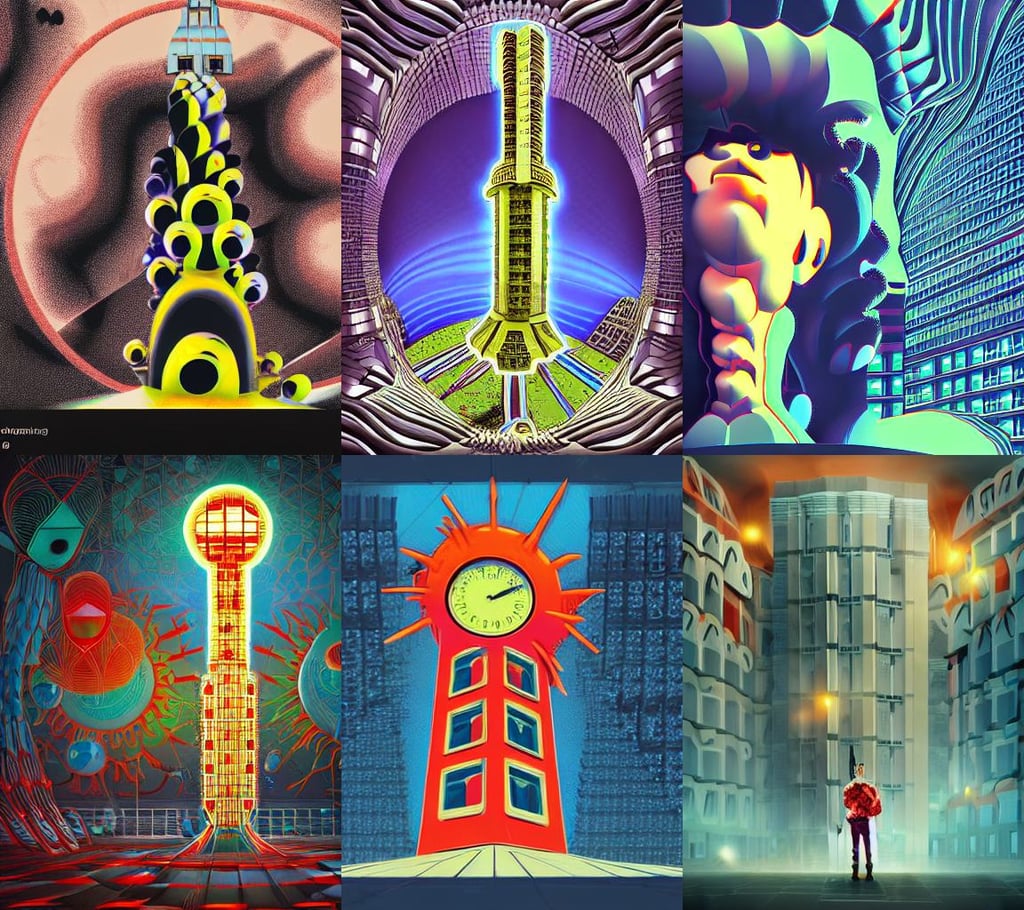 symmetry!! rpg! portrait of a distorted man on white background, houdini particles, ultra realistic illustration, soviet tower blocks, clocks, by Francisco de Goya, epic smooth swirly illustration, vivid colours, popular, unreal engine. flowerpunk, takashi murakami, Yves Tanguy, fine details. not anime. Realistic shaded lighting poster by Ilya Kuvshinov katsuhiro, wearing a leather jacket