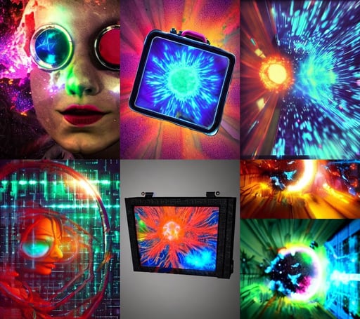 a supernova inside an open briefcase. octane render, street, glowing leaves, glitch art, Harley Quinn suit, radiator sighing like a lover, refractive and reflective crystal gemstone jewelry and flowers, bedroom eyes trending on pinterest, inspired by izombie