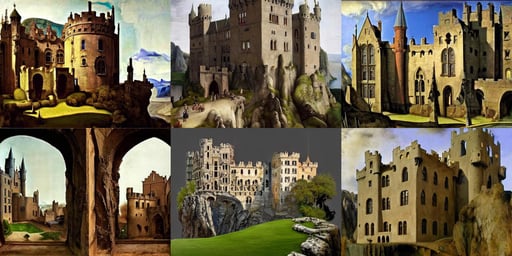 ancient gothic castle built into a cliffside, big arms, tempting, art by Johannes Vermeer, art by Jenny Saville, art by Jan Van Eyck, art by Andrea Mantegna, art by Andy Warhol, art by Rembrandt Van Rijn, art by Rembrandt Van Rijn, , art by Edward Hopper, ultra realistic, black, trending on artstation, by tsutomu nihei, art by Jenny Saville, Photorealism