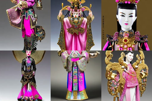 a stunningly beautiful european girl androgynous guard made of iridescent metals shiny pink gems, technical, intricate complexity, decorated with chinese opera motifs