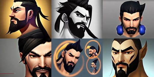 a portrait of hanzo from overwatch, beutiful delicate face and head, ambient lighting, head and shoulder shot