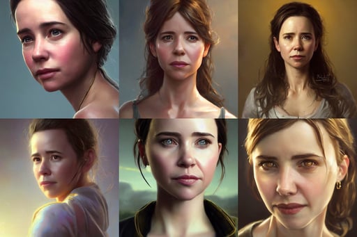 a portrait painting of linda cardellini oil painting unreal 5 daz. rpg portrait, beautiful gold eyes, extra detail, Thomas Kinkade, android, vray cinematic smooth, ultra high details by Greg rutkowski