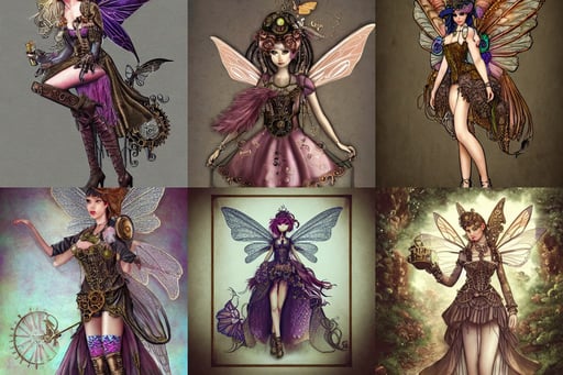 ultra realistic illustration of steampunk magical fairy