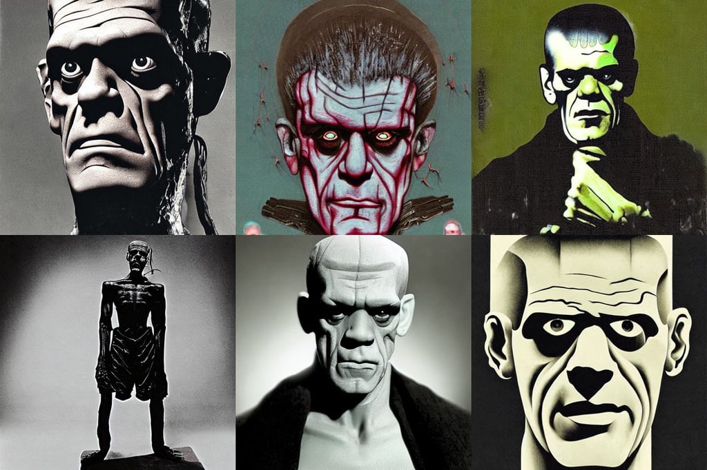 portrait of boris karloff's frankenstein, shodan