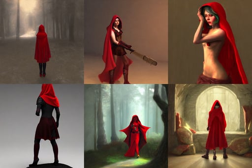 red riding hood, marmoset toolbag rendered, by Delphin Enjolras, one point perspective, large obsidian chunks, armour, cry