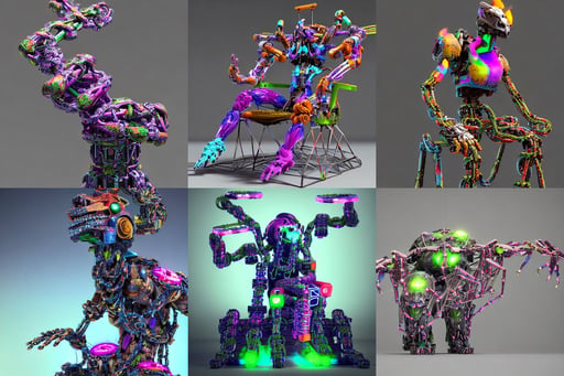 aluminian can of monster energy drink, floral! horizon zero dawn machine, dark holography, and sitting in a chair, colorful light, HAS 4  ARMS AND IS WRAPPED IN CHAINS, by kati horna and arik brauer, Mamoru hosoda, 3 d octane cycle unreal engine 5, enigmatic, professional digital illustration, no fears