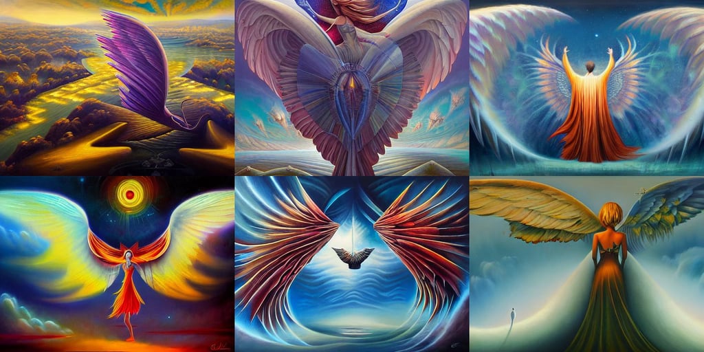 The wings of the world by Ciryl Rolando, oil on canvas