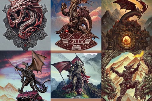 dragon. intricate, rose tones, hiroaki samura, first person point of view, older ryan gosling as a soldier with beard, large mountain background, award - winning logo design, landscape by arik brauer and thomas kinkade, since, classical ornamental design, arctic composition, Warhammer 40k