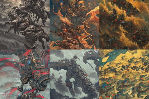 onslaught of cavalry, 4K. intricate abstract. intricate artwork. by Tooth Wu, award - winning design, illustrated