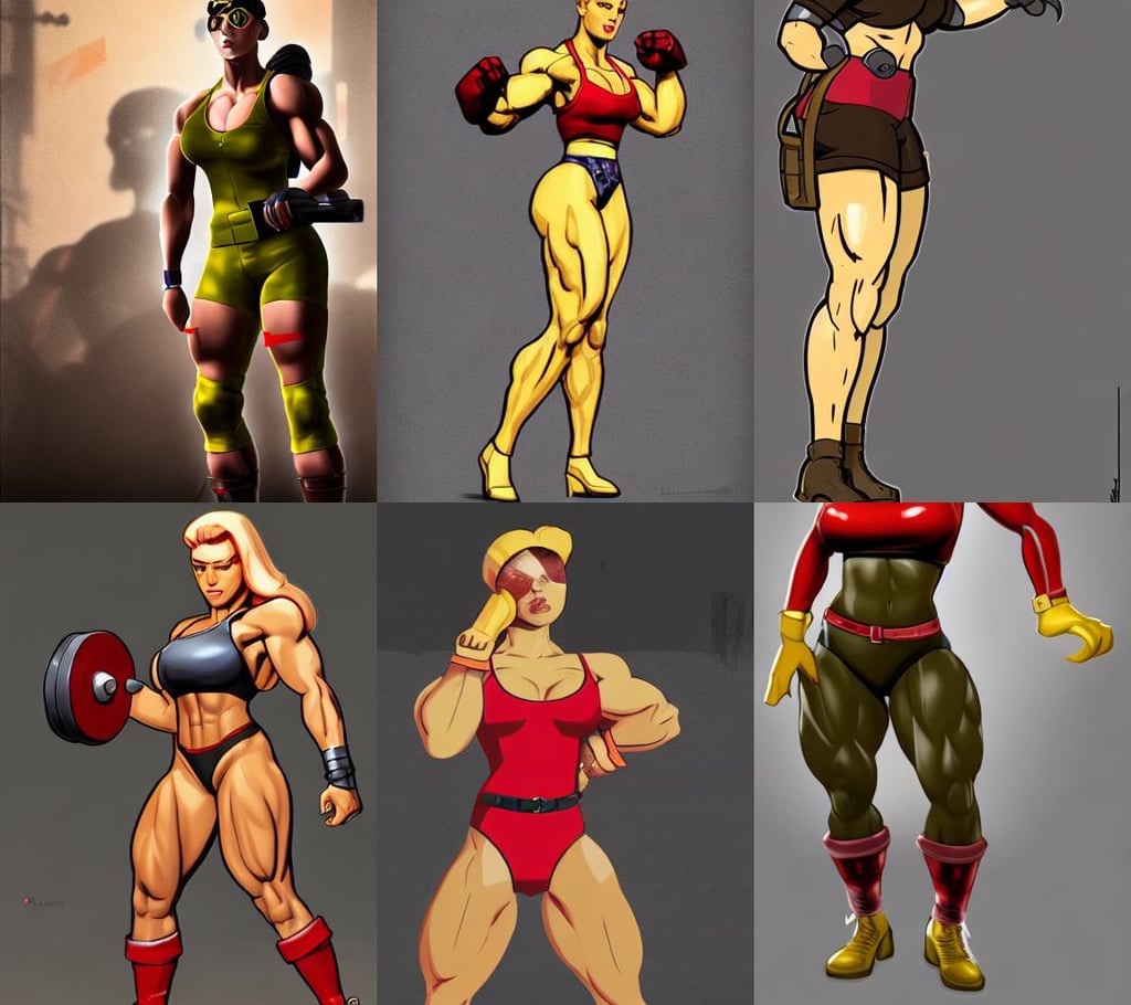 portrait of a female bodybuilder ww ii soldier in team fortress 2 style, comic book thick outline, Mohamed Chahin style, exquisite detail perfect, artdoll, sleek glass buildings, Alfons Mucha and Greg Rutkowski, anime render, sharp jaw yellow eyes narrow eyes red hair crimson swept back hair, hilarious