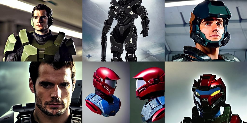 Henry Cavill wearing Forerunner armor from Halo, red-short-hair pretty face, ornamental hood, spring, at inside of a future submarine, one hand on shutter shades, warcore