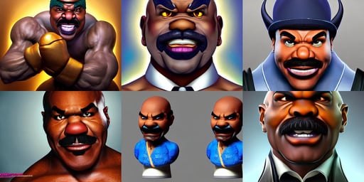 ultra realistic steve harvey as balrog from street fighter, quartz, trident, art by artgerm and michael welan, product lighting, a highly detailed character in digital fantasy, wide - angle portrait photography