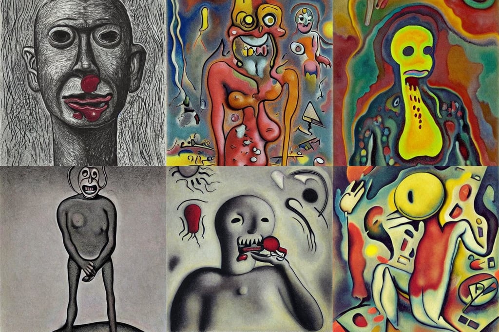 dreadful melting cheese man in despair, high detail, anthropomorphic, gustav dore, surreal, art by Wassily Kandinsky - Photo, biomorphic, 1960s art, art by Henri Matisse, art by Gerhard Richter, art by Tommaso Masaccio, art by Magdalena Carmen Frida Kahlo Claderón, anthropomorphic, whirlwind, art by Tiziano Vecellio Di Gregorio, Photorealism