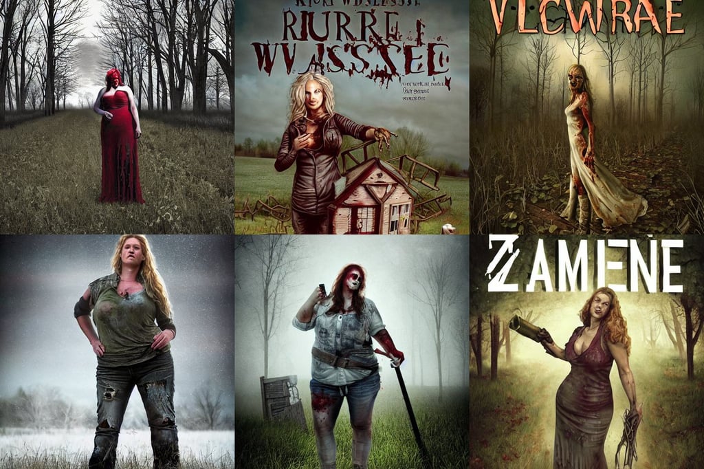 rural wisconsin after zombie apocalypse, lise deharme, curvy hourglass figure, rich