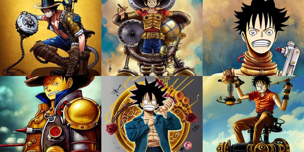 Legend Pirate Luffy Oil Painted, One Piece - Anime Legendary NFT Heroes