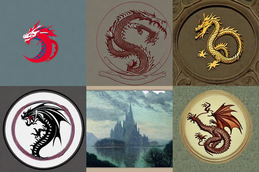 dragon logo trending on dribbble, along the lake, art by Caspar David Friedrich, art by Claude Monet, Baroque Architecture, art by Francis Bacon, Baroque Architecture, art by Raffaello Sanzio, art by Gustave Courbet, stars, art by Francis Bacon, art by Tiziano Vecellio Di Gregorio