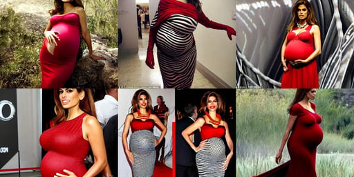 pregnant eva mendes in a red dress, t100, wearing elaborate jewelry! : : as zebra cyborg woman by pixar : : by weta, high, cuddling up under a blanket, angelic beauty